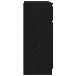 Berkfield Home Sideboard with Drawer Black Oak 71x35x84 cm Engineered Wood - Size: 71 x 35 x 84 cm - thumbnail 7