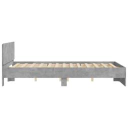 Berkfield Home Bed Frame with Headboard Concrete Grey 140x190 cm - thumbnail 6