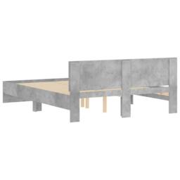 Berkfield Home Bed Frame with Headboard Concrete Grey 140x190 cm - thumbnail 7