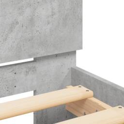 Berkfield Home Bed Frame with Headboard Concrete Grey 140x190 cm - thumbnail 8
