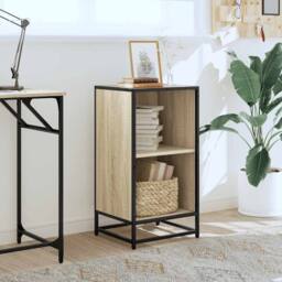Berkfield Home Book Cabinet Sonoma Oak 40x35x76 cm Engineered Wood in Light Tan - Size: 40 x 35 x 76 cm - thumbnail 3