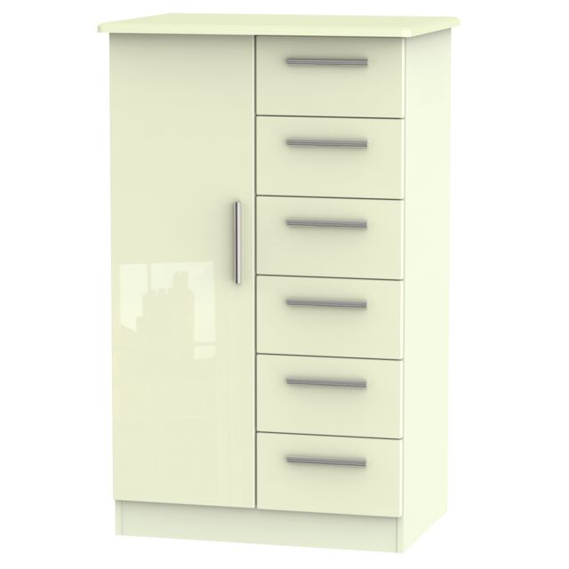 Ready Assembled 2 U Windsor 1 Door 5 Drawer Childrens Wardrobe (Ready Assembled) in Cream
