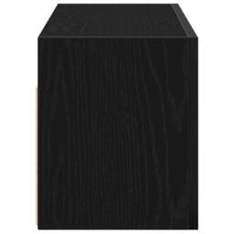 Berkfield Home Decorative Bathroom Wall Cabinet Black 60x25x30 cm Engineered Wood - Size: 60 x 25 x 30 cm - thumbnail 7