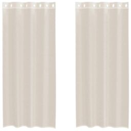 Berkfield Home Voile Curtains with Grommets 2 pcs Cream 140x225 cm - thumbnail 2