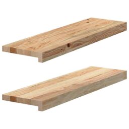 Berkfield Home Window Sills 2 pcs¬†Untreated 70x20x2 cm Solid Wood Oak in Brown - Size: Medium