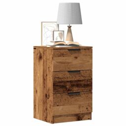 Berkfield Home Bedside Cabinets 2 pcs Old Wood 40x36x65 cm Engineered Wood in Brown - Size: 40 x 36 x 65 cm - thumbnail 1