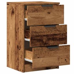 Berkfield Home Bedside Cabinets 2 pcs Old Wood 40x36x65 cm Engineered Wood in Brown - Size: 40 x 36 x 65 cm - thumbnail 8