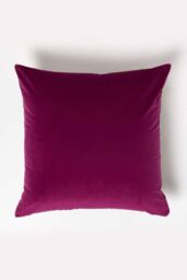 Homescapes Klimt's Italian Garden Filled Velvet Cushion 46 x 46 cm in Pink - thumbnail 3