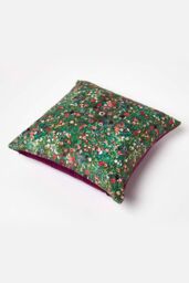 Homescapes Klimt's Italian Garden Filled Velvet Cushion 46 x 46 cm in Pink - thumbnail 5