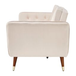 Bravich LTD Victoria Sofa Bed 3 Seater Velvet Click Clack in Cream - thumbnail 3