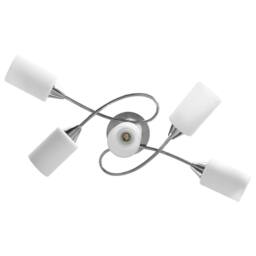 Berkfield Home Elegant Ceiling Lamp with Ceramic Shades for 5 E14 Bulbs White Cone - thumbnail 5