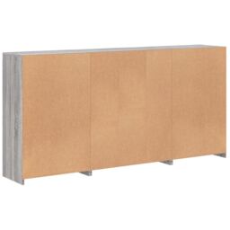 Berkfield Home Sideboard with LED Lights Grey Sonoma 202x37x100 cm - Size: 202 x 37 x 100 cm - thumbnail 8