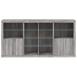 Berkfield Home Sideboard with LED Lights Grey Sonoma 202x37x100 cm - Size: 202 x 37 x 100 cm - thumbnail 6