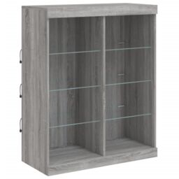 Berkfield Home Sideboard with LED Lights Grey Sonoma 202x37x100 cm - Size: 202 x 37 x 100 cm - thumbnail 9