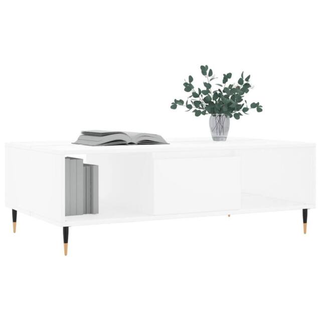 Berkfield Home Decorative Coffee Table White 104x60x35 cm Engineered Wood - Size: 104 x 60 x 35 cm - image 1