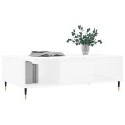Berkfield Home Decorative Coffee Table White 104x60x35 cm Engineered Wood - Size: 104 x 60 x 35 cm - thumbnail 1