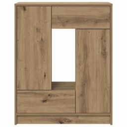 Berkfield Home Sideboard with Drawers & Doors Artisan Oak 73x31x90 cm in Brown - Size: 73 x 31 x 90 cm - thumbnail 6