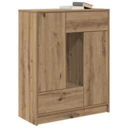Berkfield Home Sideboard with Drawers & Doors Artisan Oak 73x31x90 cm in Brown - Size: 73 x 31 x 90 cm - thumbnail 4
