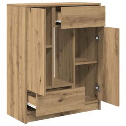 Berkfield Home Sideboard with Drawers & Doors Artisan Oak 73x31x90 cm in Brown - Size: 73 x 31 x 90 cm - thumbnail 5