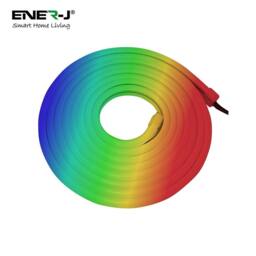 ENER-J 3m Smart WiFi RGB LED Neon Flex Kit with Remote & App Control in White - thumbnail 1