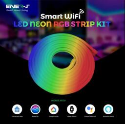 ENER-J 3m Smart WiFi RGB LED Neon Flex Kit with Remote & App Control in White - thumbnail 6