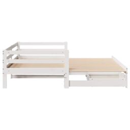 Berkfield Home Daybed with Drawers without Mattress White 90x200 cm Solid Wood - thumbnail 7