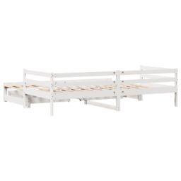 Berkfield Home Daybed with Drawers without Mattress White 90x200 cm Solid Wood - thumbnail 8