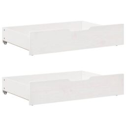 Berkfield Home Daybed with Drawers without Mattress White 90x200 cm Solid Wood - thumbnail 5