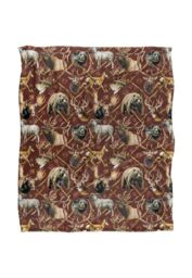 JQ Licensing Jl-Jp Big Game Elk, Deer, Bear Hunting Pattern Silky Touch Super Soft Throw Blanket 152 X 127 cm in White - thumbnail 1