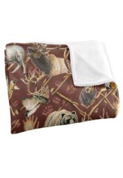 JQ Licensing Jl-Jp Big Game Elk, Deer, Bear Hunting Pattern Silky Touch Super Soft Throw Blanket 152 X 127 cm in White - thumbnail 3