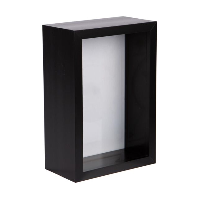 "Nicola Spring 3D Deep Box Photo Frame - 4 x 6"" in Black" - image 1