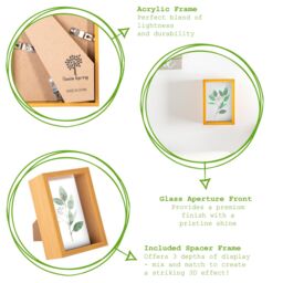 "Nicola Spring 3D Deep Box Photo Frame - 4 x 6"" in Black" - thumbnail 2