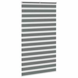 Berkfield Home Elegant Zebra Blind Dark Grey 135x230 cm Fabric Width 130.9 cm Po - thumbnail 4