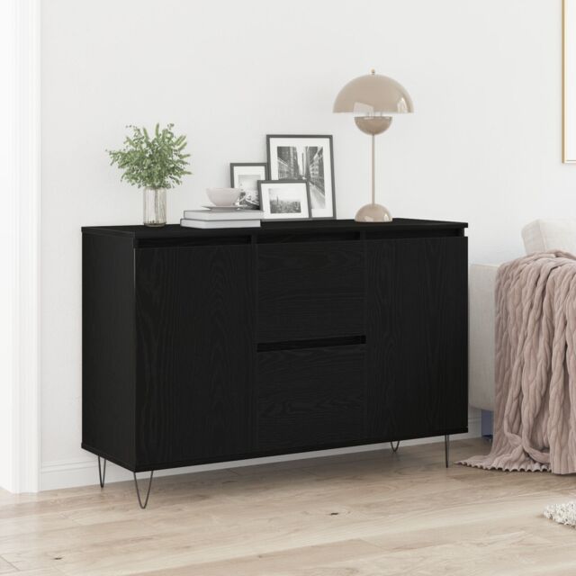 Berkfield Home Sideboard Black Oak 101, 5x35x70 cm Engineered Wood - Size: 5 x 35 x 70 cm - image 1