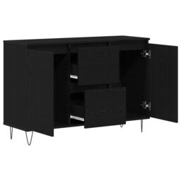 Berkfield Home Sideboard Black Oak 101, 5x35x70 cm Engineered Wood - Size: 5 x 35 x 70 cm - thumbnail 5