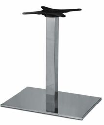 netfurniture Zuton Rectangular Inox Table Base in Silver