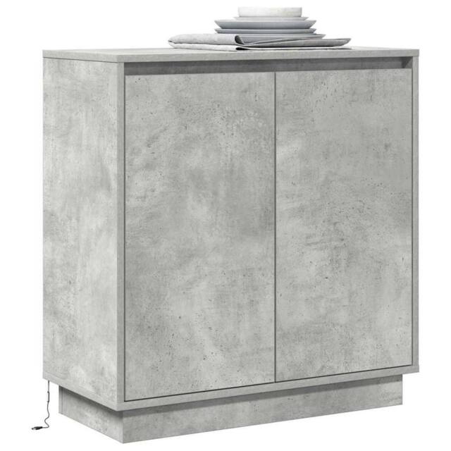 Berkfield Home Modern Bedside Tables Concrete Grey Concrete Medium Decorative Inlays - image 1