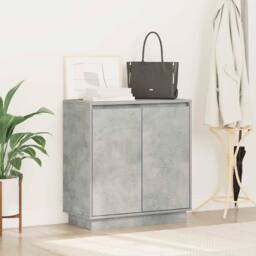 Berkfield Home Modern Bedside Tables Concrete Grey Concrete Medium Decorative Inlays - thumbnail 5