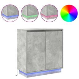 Berkfield Home Modern Bedside Tables Concrete Grey Concrete Medium Decorative Inlays - thumbnail 4