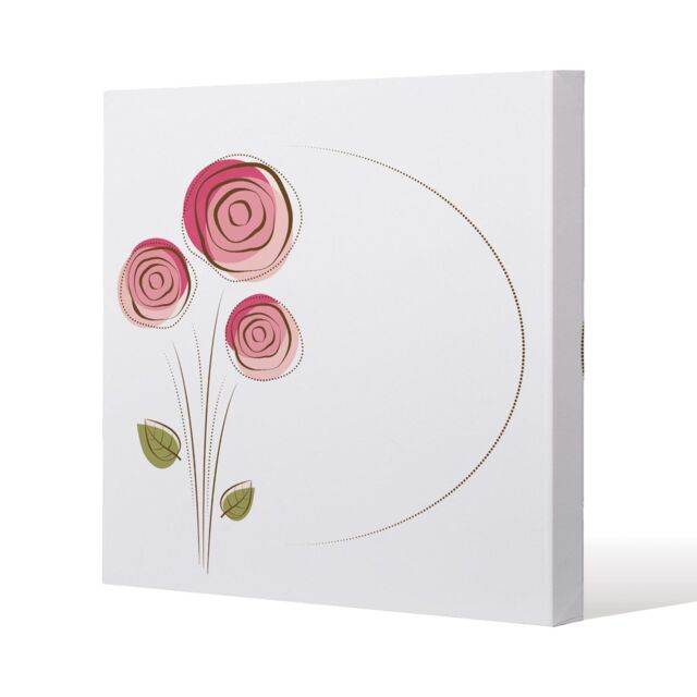 Benjamin Tate Design Rose Drawing (Canvas Print) / 77 x 77 x 4cm in Natural - Size: 77 x 77 x 4 cm - image 1
