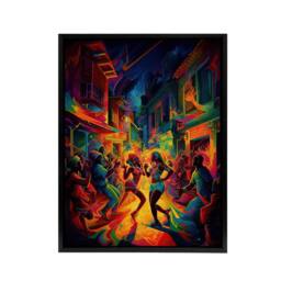 "Artery8 Reggaeton Music Urban Street Dance Framed Canvas Wall Art Print - Size: W12"" x H16""" - thumbnail 1