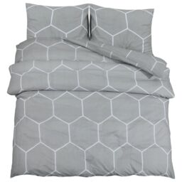 Berkfield Home Duvet Cover Set Grey 240x220 cm Cotton - thumbnail 2