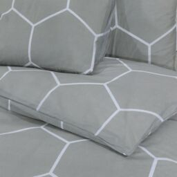 Berkfield Home Duvet Cover Set Grey 240x220 cm Cotton - thumbnail 5
