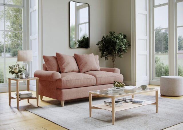 The Great Sofa Company Beatrice Medium Sofa Faro Coral in Pink