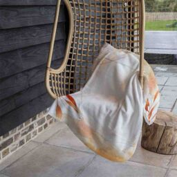 Benjamin Tate Design Autumn Leaves Blanket in Natural - Size: 120 cm x 150 cm - thumbnail 4