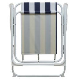 Harbour Housewares Folding Metal Beach Chairs Pack of 6 in Blue - thumbnail 4