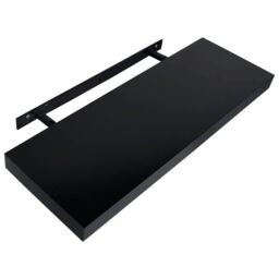 Berkfield Home Floating Wall Shelves 2 pcs Black 60x20x3.8 cm - thumbnail 4