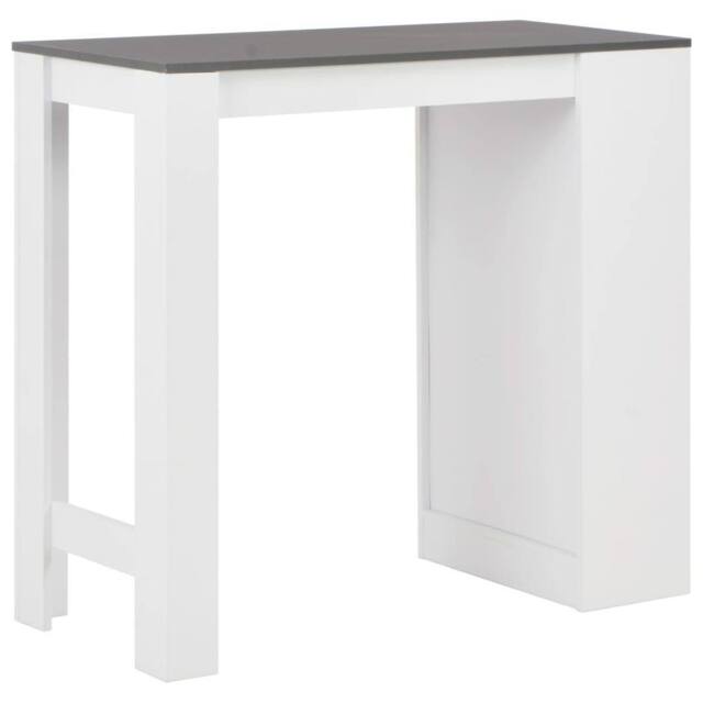 Berkfield Home Beautiful Bar Table with Shelf White 110x50x103 cm - Size: 110 x 50 x 103 cm - image 1