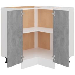 Berkfield Home Corner Bottom Cabinet Concrete Grey 75.5x75.5x80.5 cm Engineered Wood - thumbnail 5