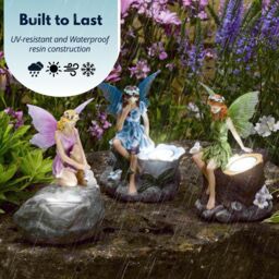 Marco Paul 3pck Solar Fairy Garden Ornaments - thumbnail 5
